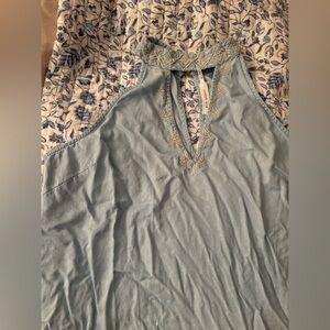 Blu pepper light blue flowy haltered high neck